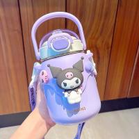 Sanrio Water Bottle 三丽鸥水杯吸管杯 Botol Minum Plastik Gred Makanan School Portable Children Student Kettle