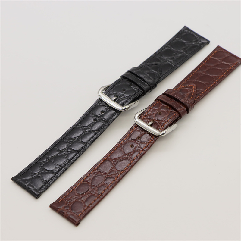 [EE utility] Watch Accessories Thin Leather Leather Watch Strap Calfskin Litchi Pattern Unisex Pin Buckle Belt 8-22mm Women Watches