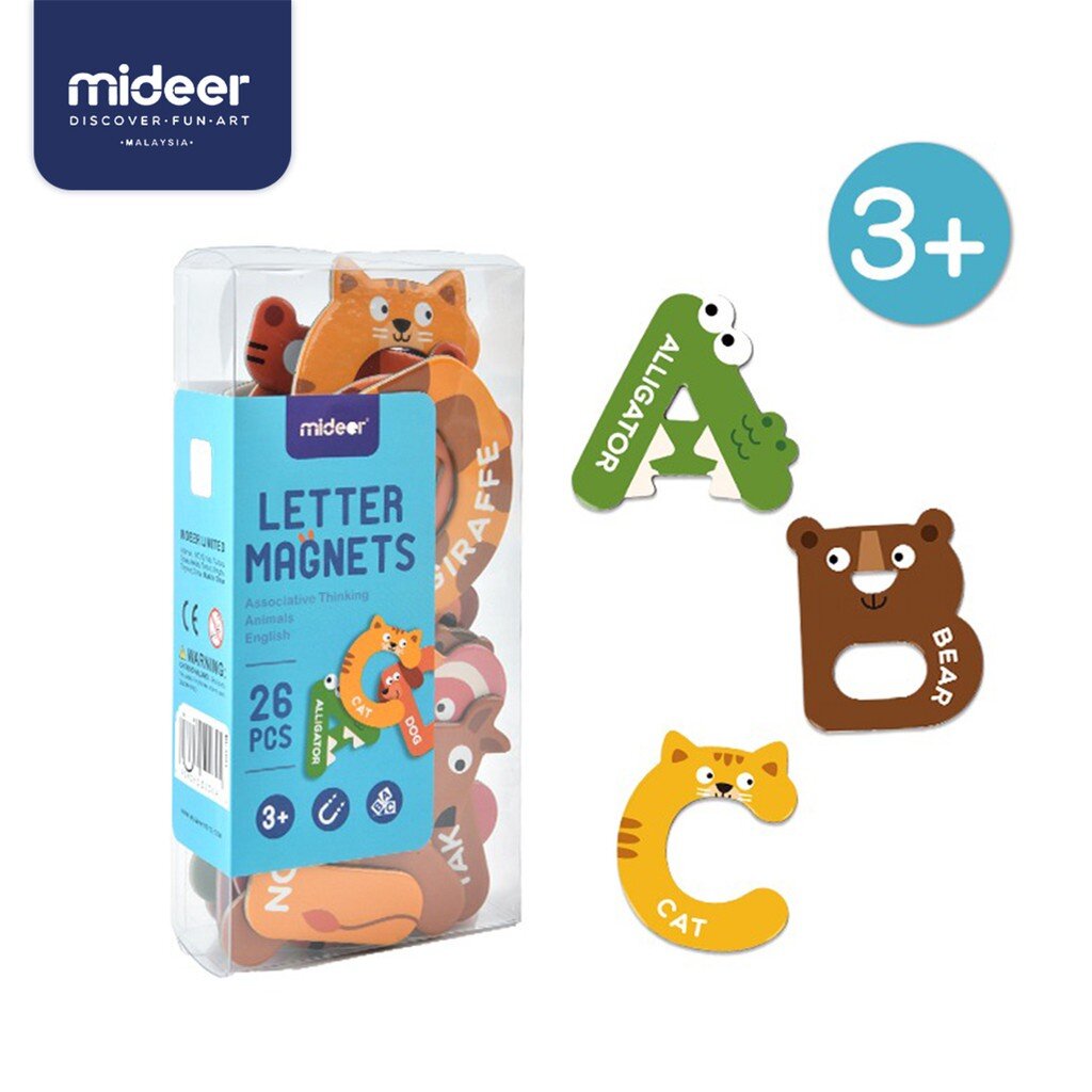 Kids Learning Magnet Numbers Alphabet
