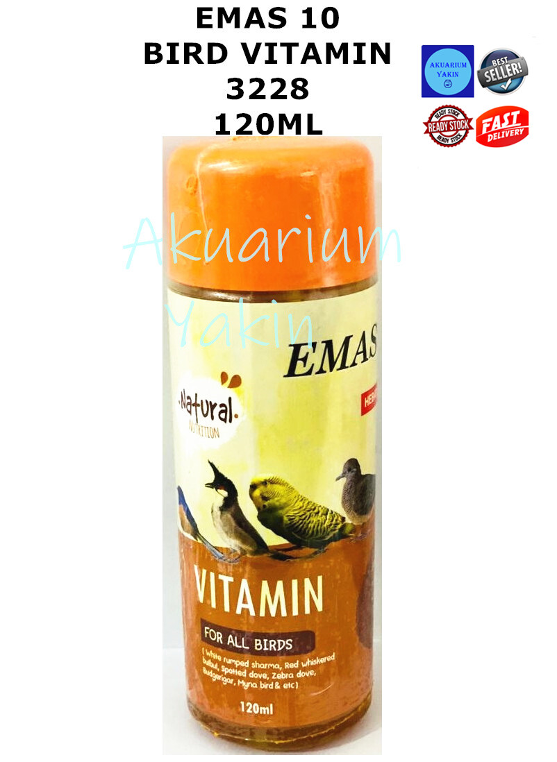 4077 EMAS 10 BIRD VITAMIN 3228 Multivitamins Food Supplements 120ML