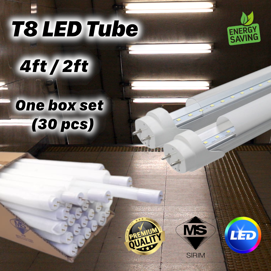 T8 Led 4ft/2ft x 30 pcs Tube Light Daylight /Warmwhite