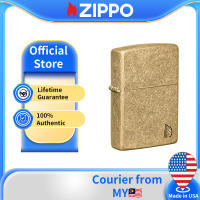Zippo Armor® Tumbled Brass Flame Design Deep Carve 46398
