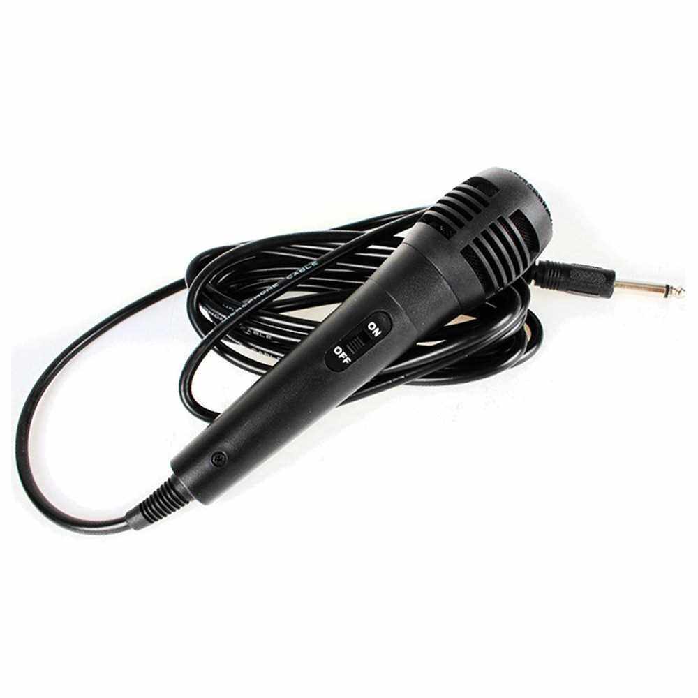 Wired Dynamic High Fidelity Microphone Metal Handheld Mic with 3 Meters Cable Compatible with Home Theater System Amplifier DVD Player Projector for Karaoke Singing Meeting Speech Public Events Outdoor Activities (Black)