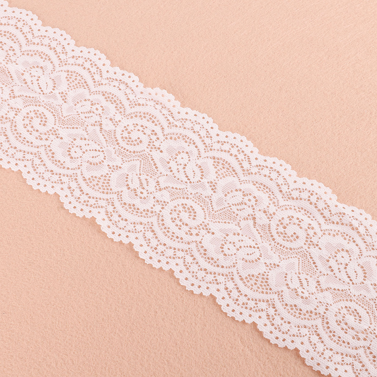 2Yards Stretch Lace Fabric Black White Webbing Trim Ribbons For DIY Decoration Crafts Sewing Garment Supplies Width 10cm