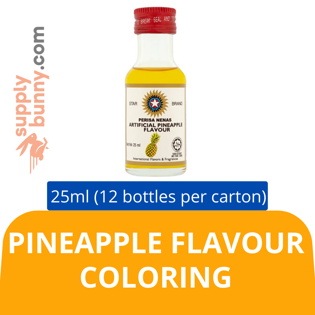 Pineapple (25ml X 12 bottles) (sold per carton) 食用色素(黄莉味) PJ Grocer Pewarna Perisa Pineapple