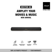 [NEW ARRIVAL] MARSHALL HESTON 60 BLACK with Dolby Atmos - 1 Year Warranty + Free Shipping  - (Marshall Soundbar Speaker Bluetooth Soundbar Speaker)