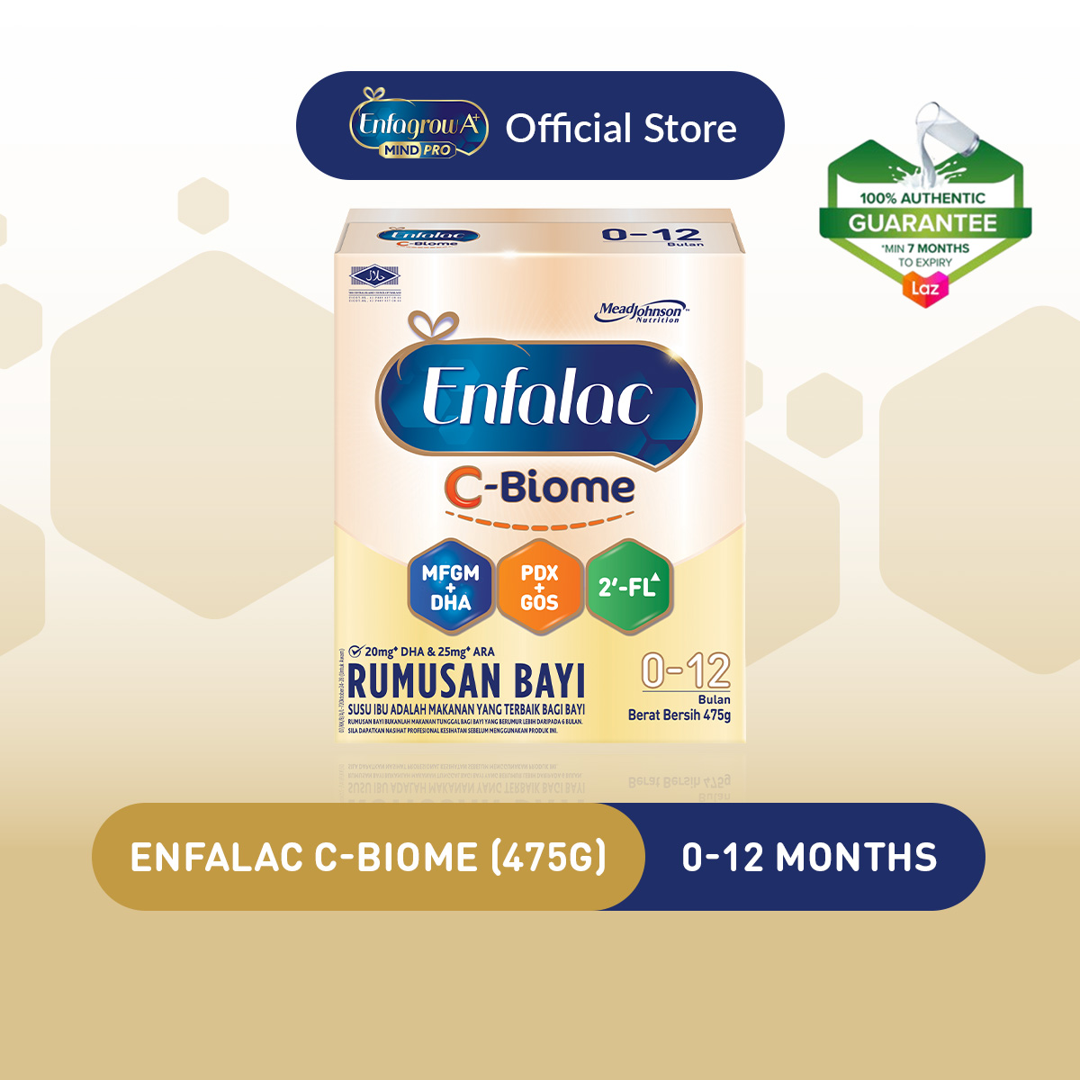 Enfalac C-Biome (0-12Mths) Infant Formula Milk Powder (475g)