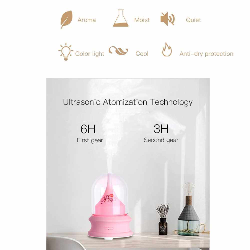 Streamer Aroma Diffuser Beautiful Shape Air Filter Freshener Essential Oil Diffuser Night Light for Home (White)