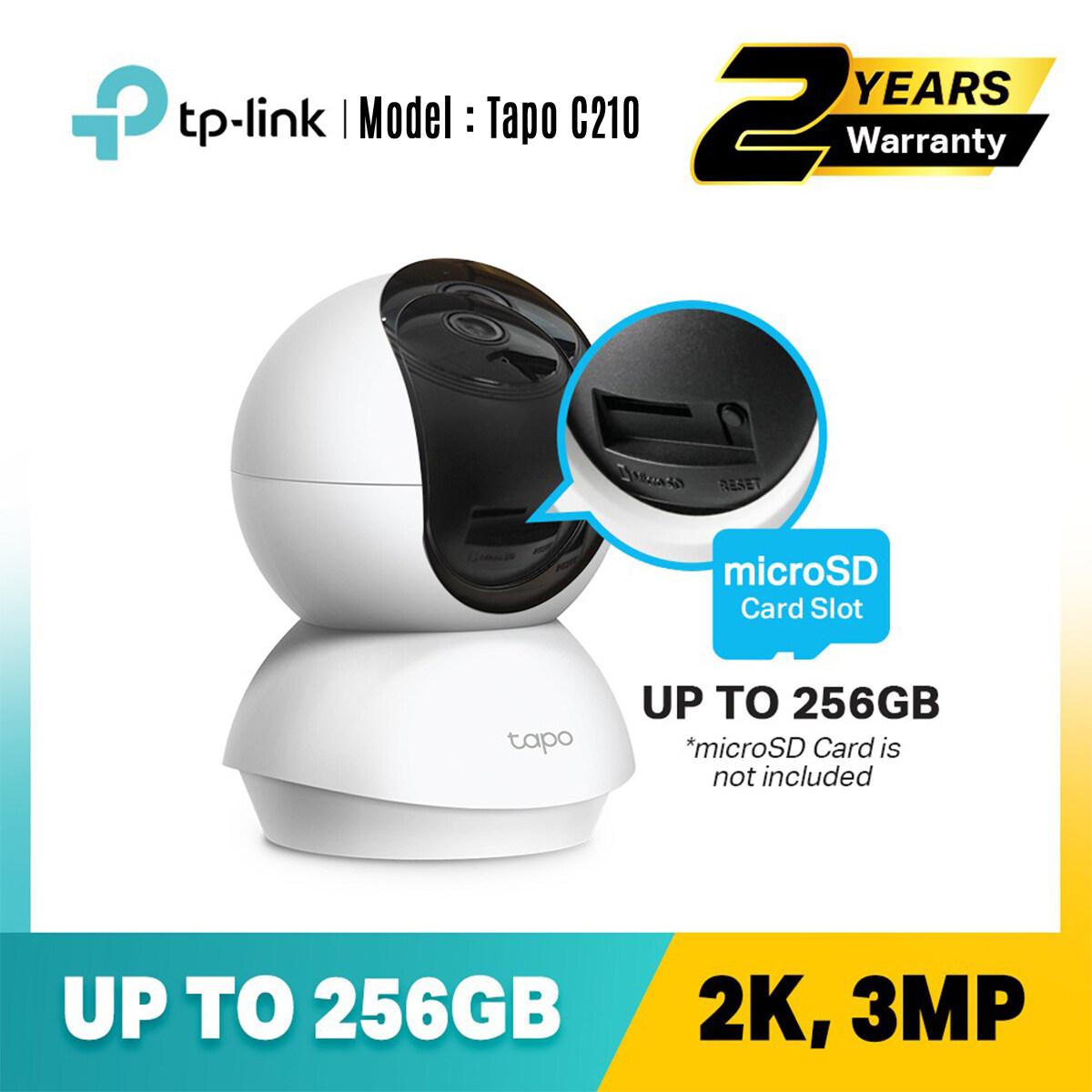 TP-Link TC70 - Pan Tilt Home PTZ 1080HD Full HD CCTV with Amazon Safety CLOUD/Sirim Certification WIFI Camera (C210)