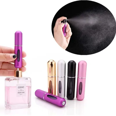 5ml Portable Mini Refillable Perfume Bottle With Spray Scent Pump For Travel