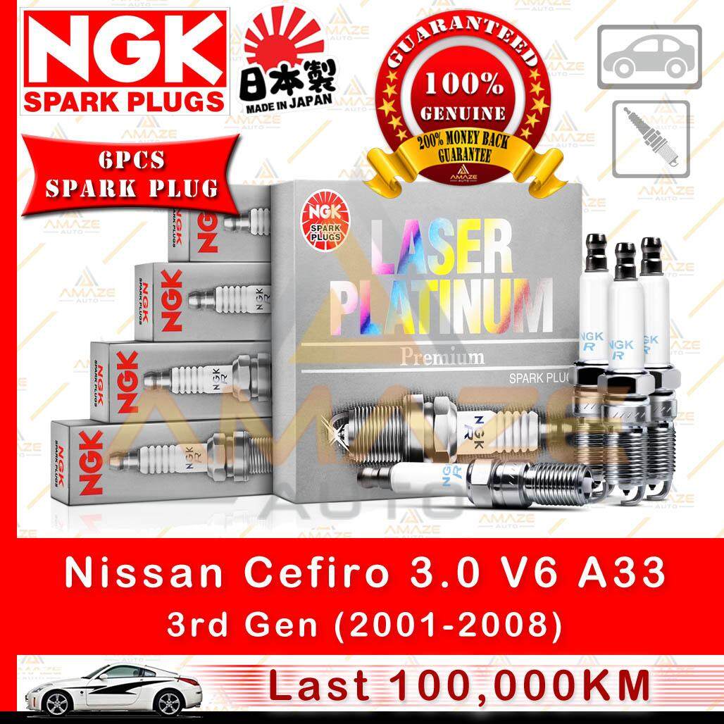 NGK Laser Platinum Spark Plug for Nissan Cefiro 3.0 V6 A33 (3rd Gen)