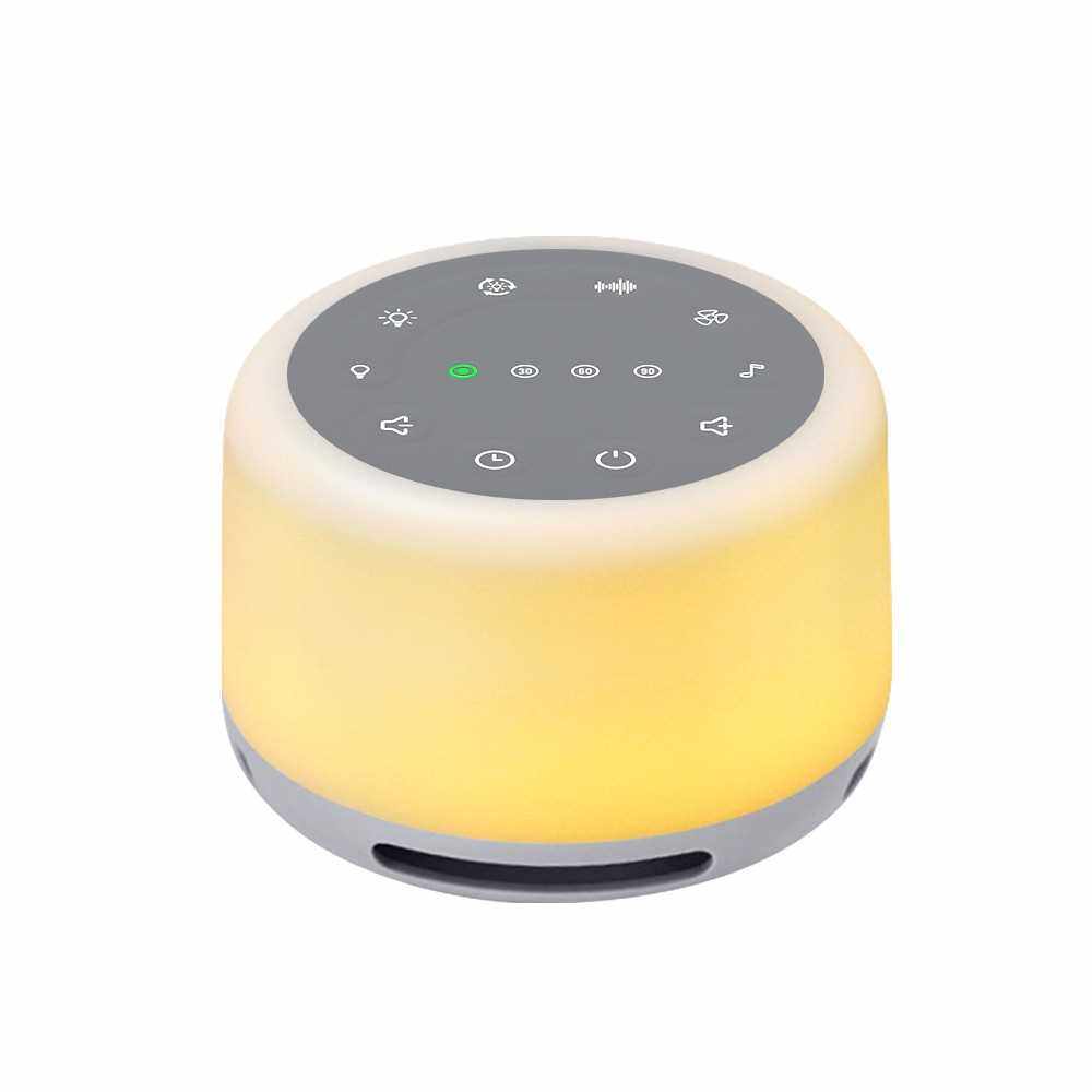 People's Choice White Noise Sound Machine with Mood Light Natural Sounds & Music for Sleeping Rechargeable Natural Sound Machine Playback Memory & Timing Sleep Therapy for Babyroom Bedroom Office (Standard)