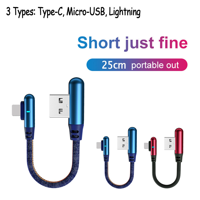 Fast Charging Cable Type C Samsung 3A Usb Cable 25cm Short