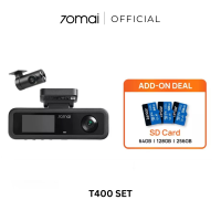 [2026 NEW] 70mai T400 3-Channel Dashcam 2.5K  | Built-in GPS | Infrared Night Vision | Supercapacitor | E-hailing & Grab Taxi