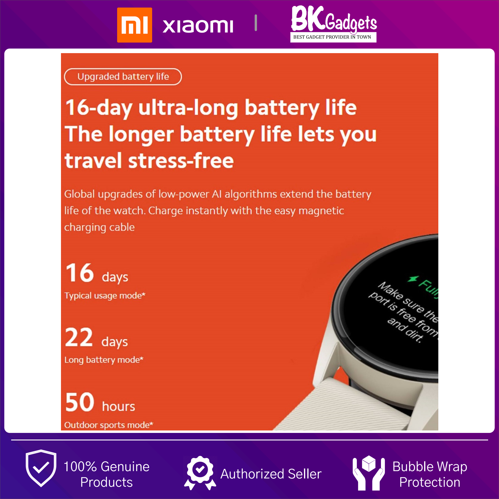 XIAOMI Mi Watch Sport Edition - Smart Watch | Heart Rate Sensor | GPS | Long Last Battery | AMOLED Screen