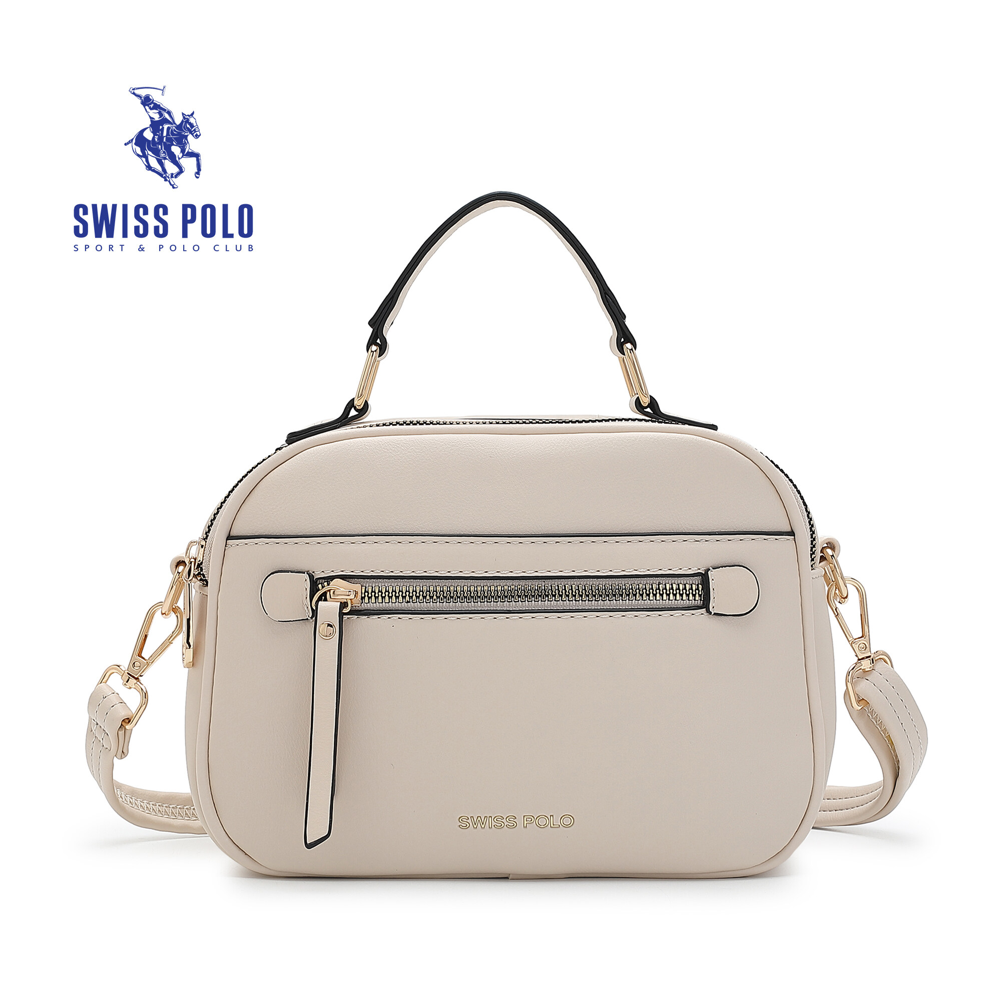 SWISS POLO Ladies Top Handle Sling Bag HJA 3290-2 OFF WHITE