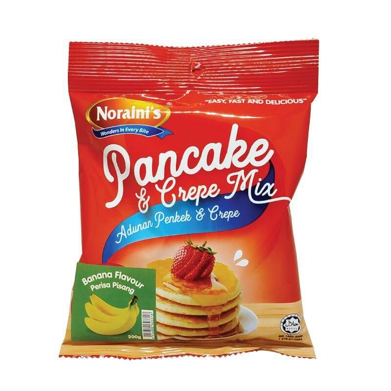 Noraini\'s Pancake Waffle Mix Flour 煎餅粉 Korea Crepe Powder Thin Crystal Coklat Tepung Pancake Batter Instant Halal Serbuk