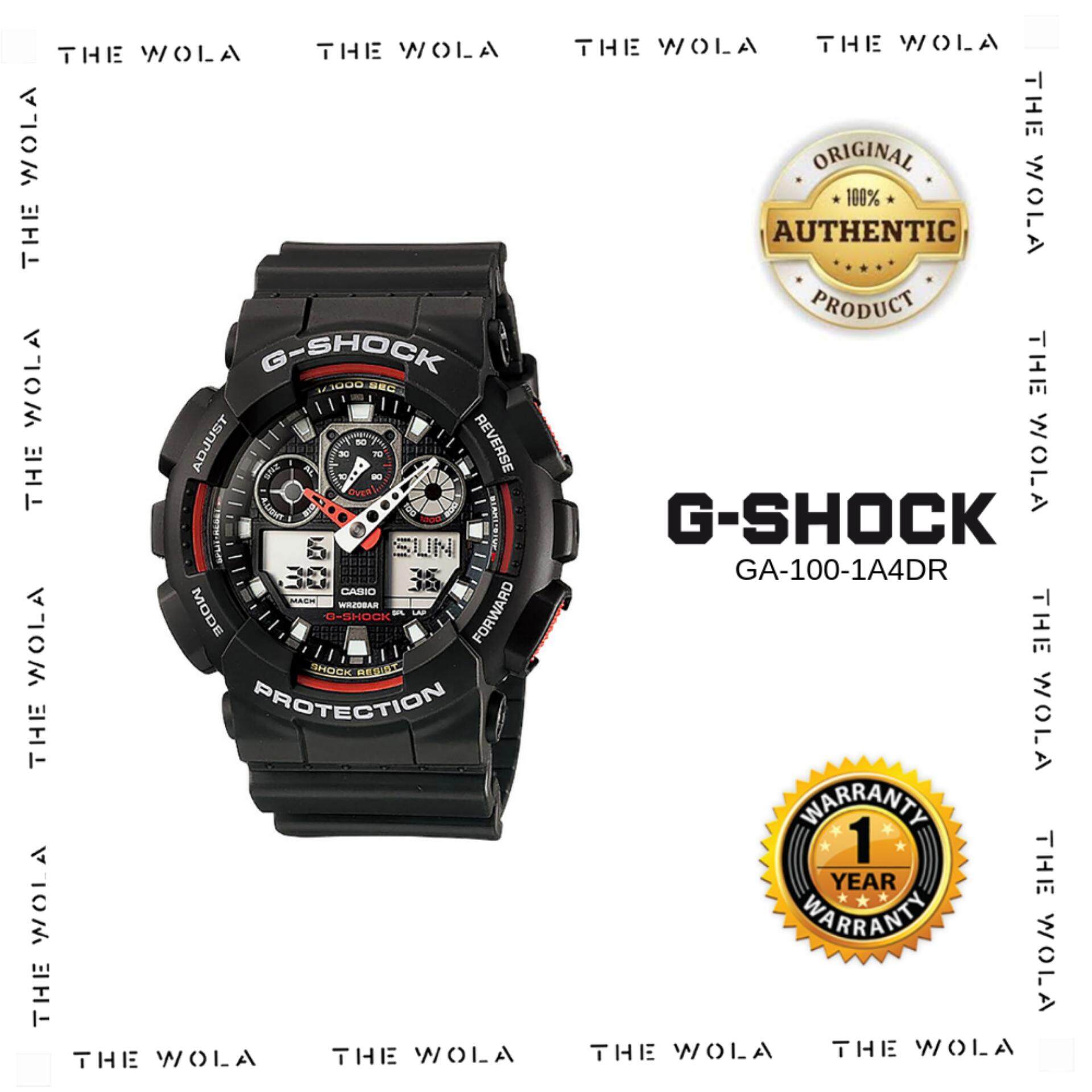 CASIO Original G SHOCK SPORT MEN WATCH GA-100-1A4DR Original & Genuine (1 Year Warranty)