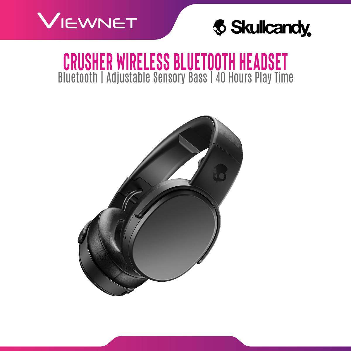 Skullcandy Crusher Wireless Immersive Bass Headphones, over-ear, fast charge, easy control, long battery life