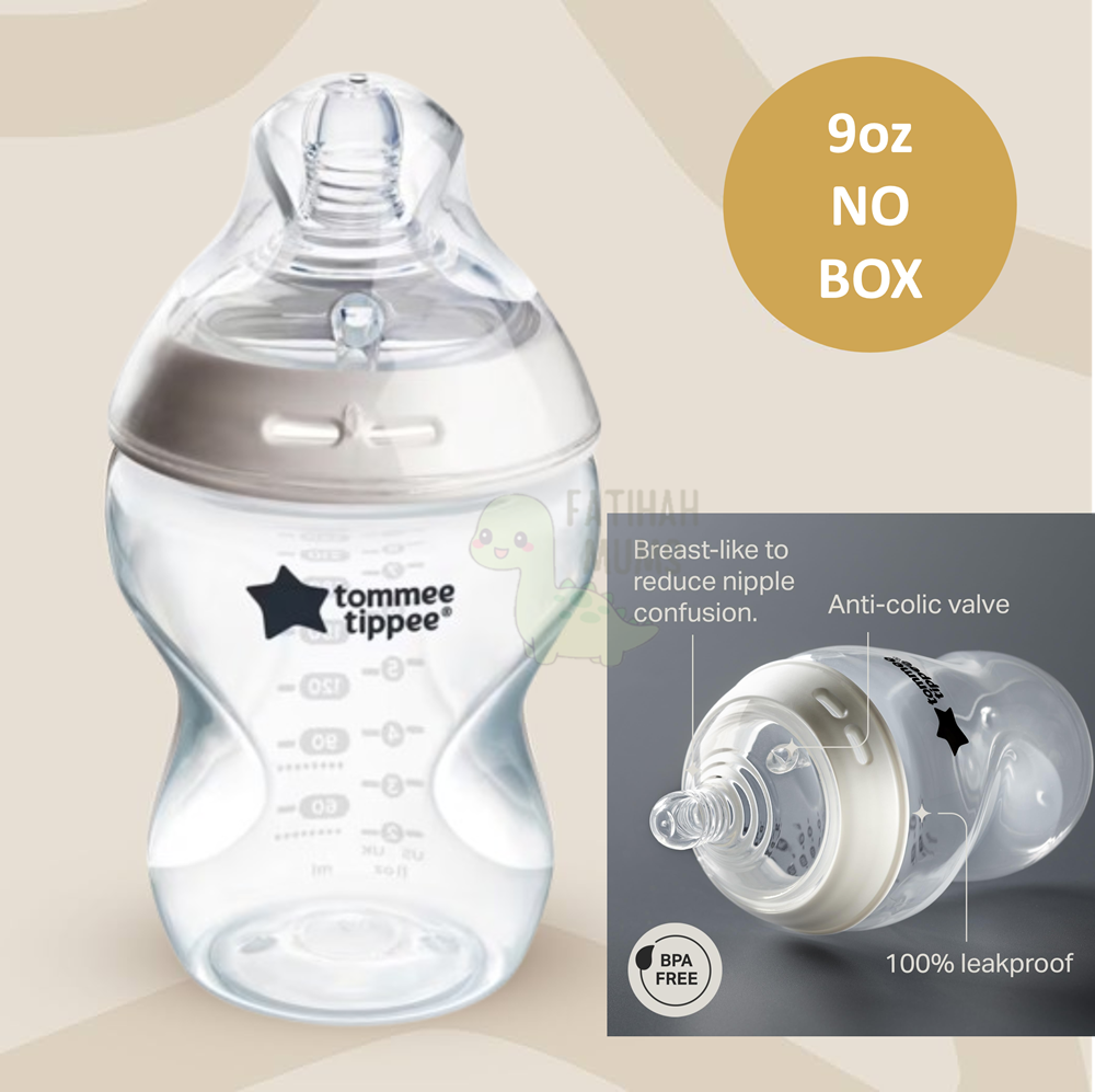 Tommee Tippee Closer to Nature / Natural Start Baby Feeding Bottle 5oz 9oz 11oz 150ml 260ml 340ml Botol Susu (Single LOOSE Pack)