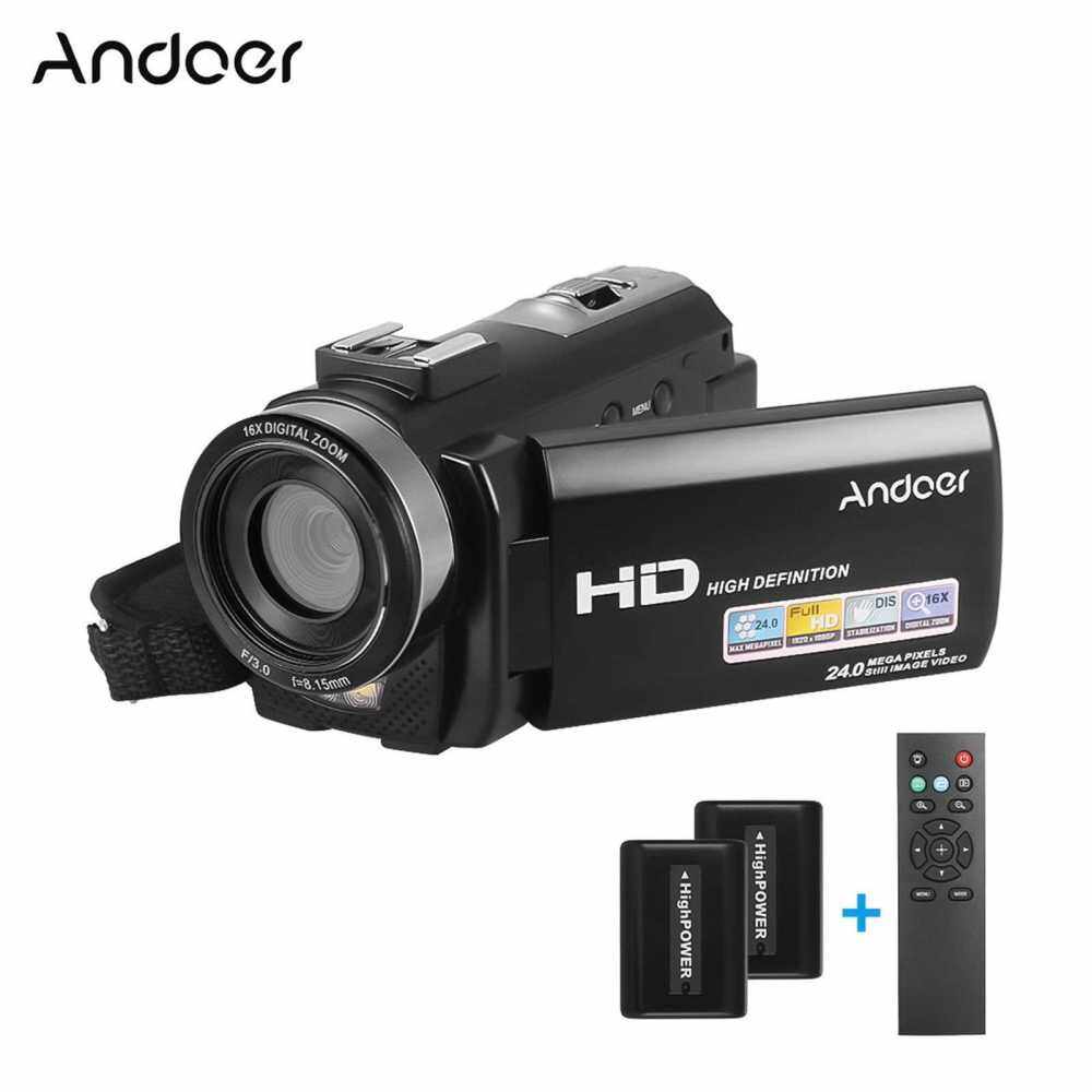 Andoer HDV-201LM 1080P FHD Digital Video Camera Camcorder DV Recorder 24MP 16X Digital Zoom 3.0 Inch LCD Screen with 2pcs Rechargeable Batteries (3)
