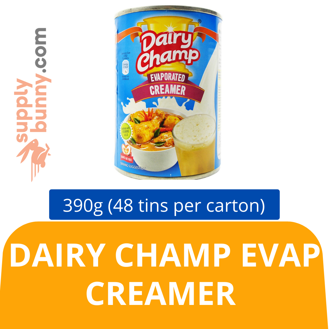 Dairy Champ Evap Creamer (390g X 48 cans) (sold per carton) 淡奶 PJ Grocer Dairy Champ Krimer Evap