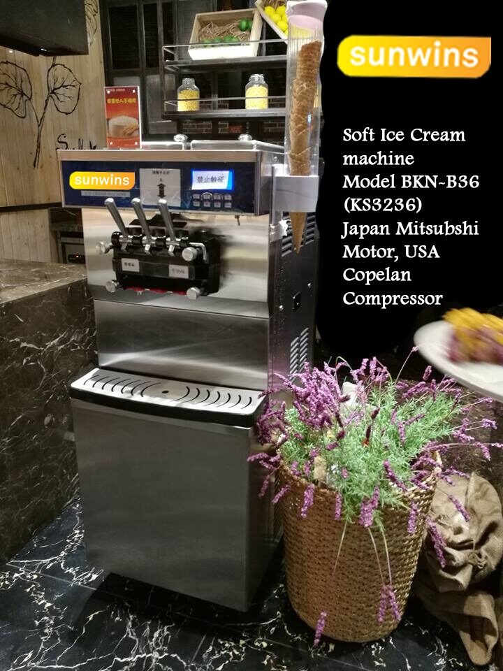 Harga Peti Sejuk Sunwins Soft Ice Cream Machine- 3 Flavors -Mix flavors Japan Mitsubishi Motor and American Copeland full-hermetic compressor 36 liter - Special 2020 Harga Peti Sejuk Sunwins Soft Ice Cream Machine- 3 Flavors -Mix flavors Japan Mitsubishi Motor and American Copeland full-hermetic compressor 36 liter - Special 2020