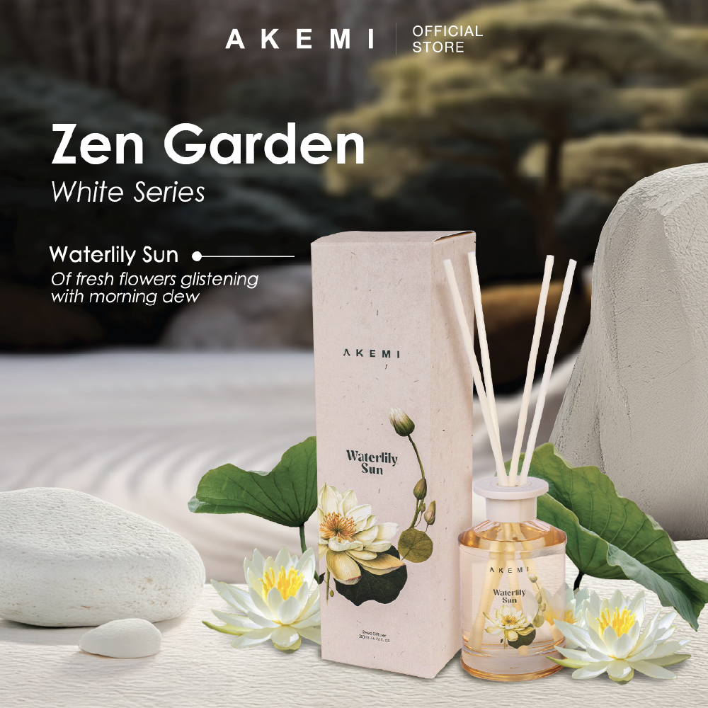 AKEMI Zen Garden Reed Diffuser - White Series (200ml)