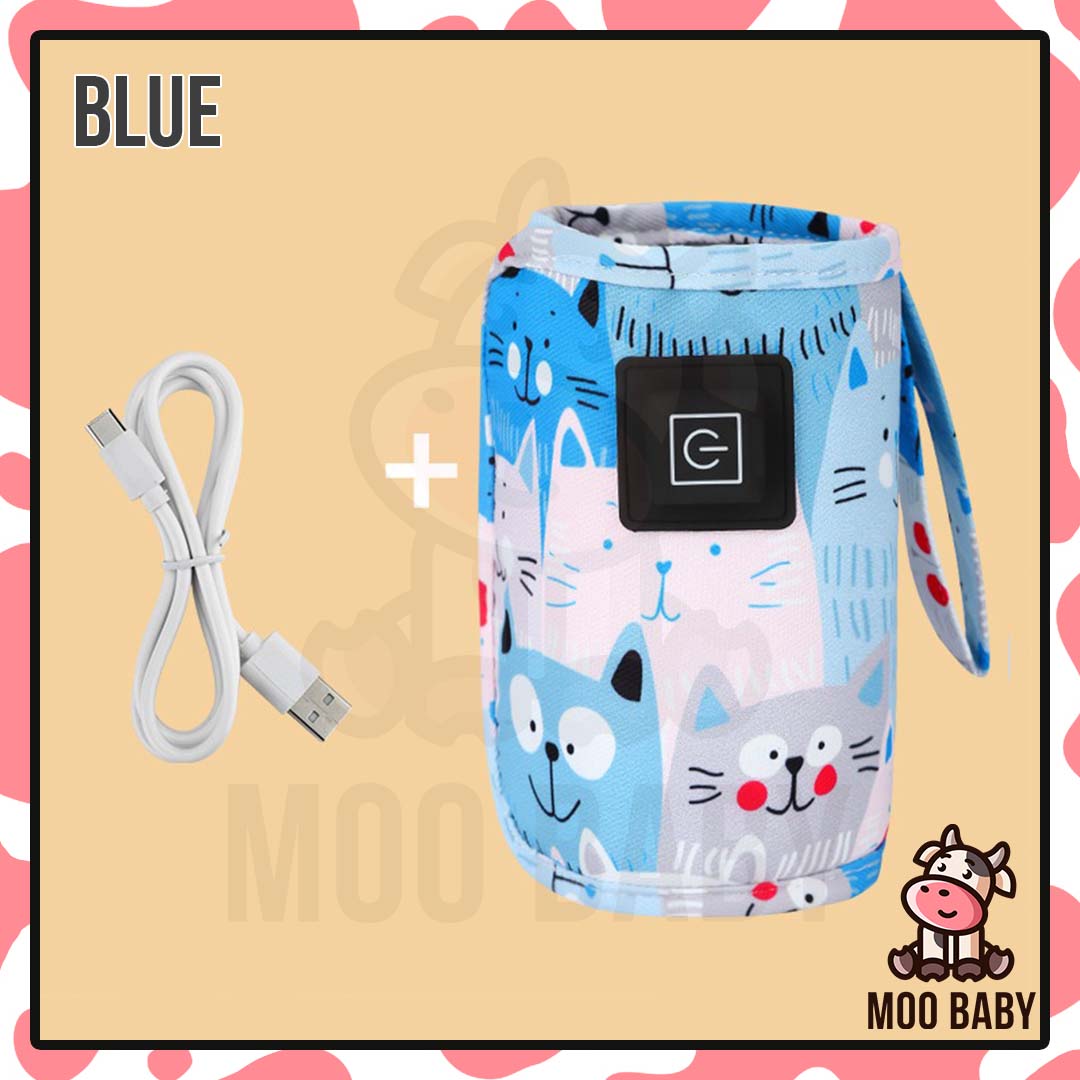 ⭐Moo Baby Travel Milk Warmer Bag Pemanas Susu Baby Warmer Bottle Milk Portable Baby Bottle Warmer Milk Heater 溫奶器 外出