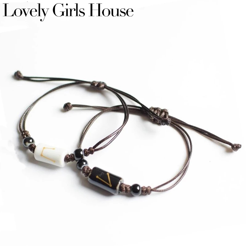 [Cutewomen2020] 12 chòm sao hoàng đạo dấu hiệu Vòng đeo tay gốm Chiêm Tinh Bangle cho Nam Nữ cặp vợ chồng