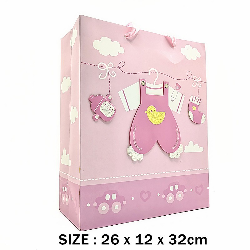 [Ready Stock] Color Handle Paper Bag Goodies Gift Bag Wedding Party Beg Color Kraft Paper Bag (BGJAYA)