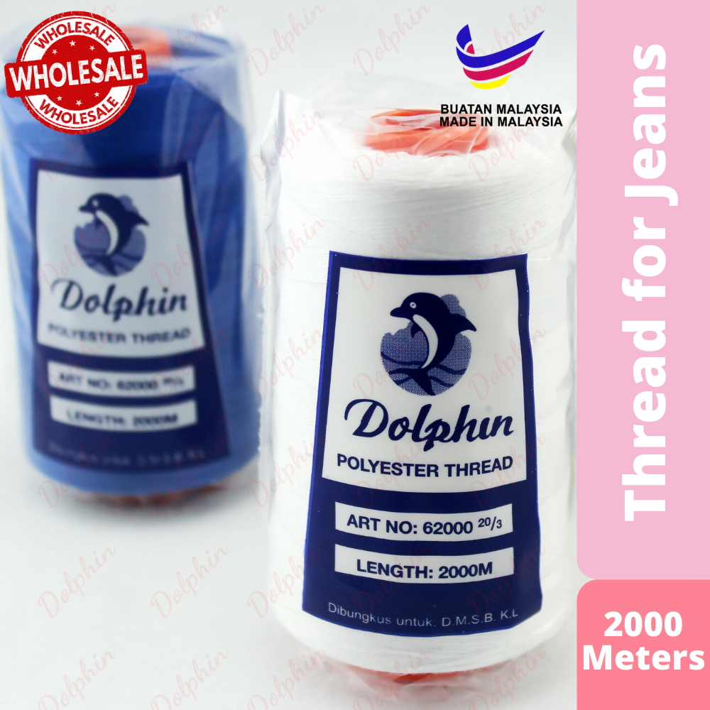 Dolphin Sewing Threads for Jeans / Dolphin Benang Jahit untuk Jeans 2000 Meter