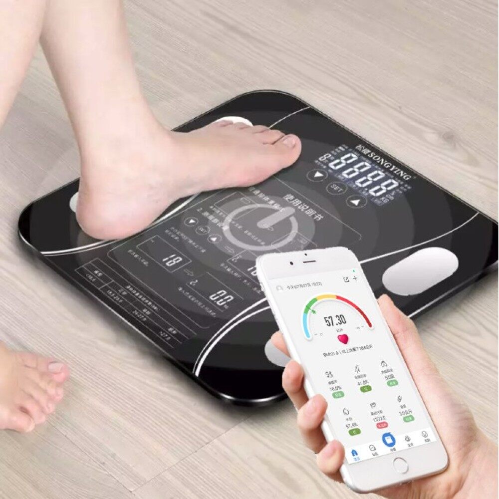 Ready Stock 80 in 1 Smart Body Fat Analyser Weighing Device Digital Scale Android iOS APP monitoring Timbang Berat Badan Weight Management Measurement Tool