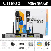 NEW BAXS Wireless MicrophoneUH802/SH802One Drag Two Wireless MicrophoneUHF Rap Microphone150m RangeGood SoundSound EffectsKTV OptimizerStage Performance 100%