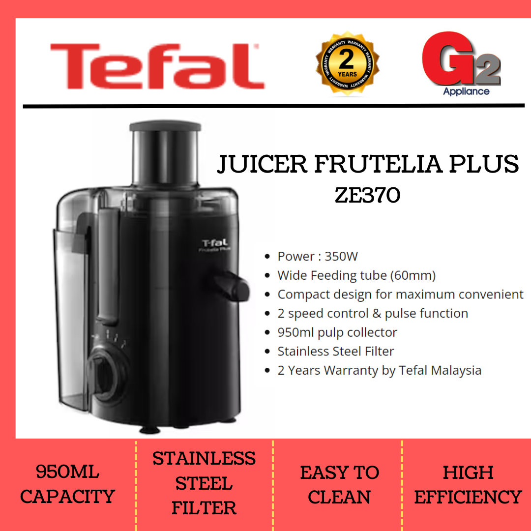 TEFAL JUICER FRUITELIA PLUS ZE370 (READY STOCK)-TEFAL WARRANTY MALAYSIA