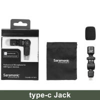 Saramonic SmartMic Di/UC Mini Condenser Microphone Plug & Play Recording Mic for Vlogging Live Streaming iPhone Android PC Computer Laptop