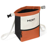 MoKo Chalk Bag for Rock Climbing Large Capacity Climbing Chalk Bag with Magnetic Snap and Zipper Pocket Portable Chalk Bucket for Weight Lifting Bouldering Gymnastics Fitness