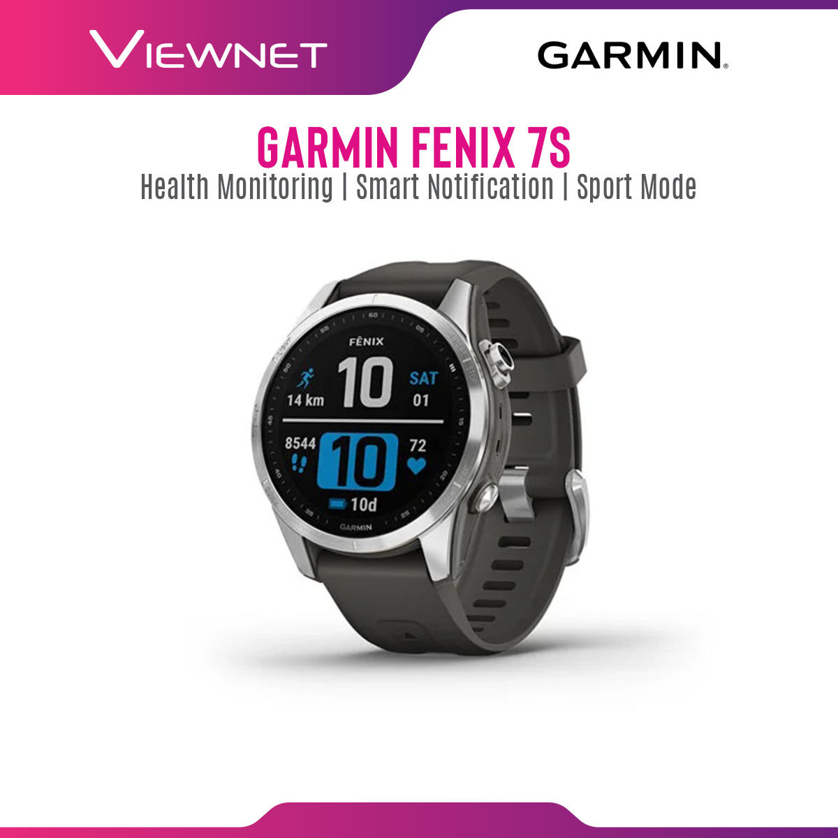 [Pre-Order] Garmin Fenix 7S / Fenix 7S Sapphire Solar Smartwatch with Health Monitoring, Smart Notification, Sport Mode, Garmin Connect App