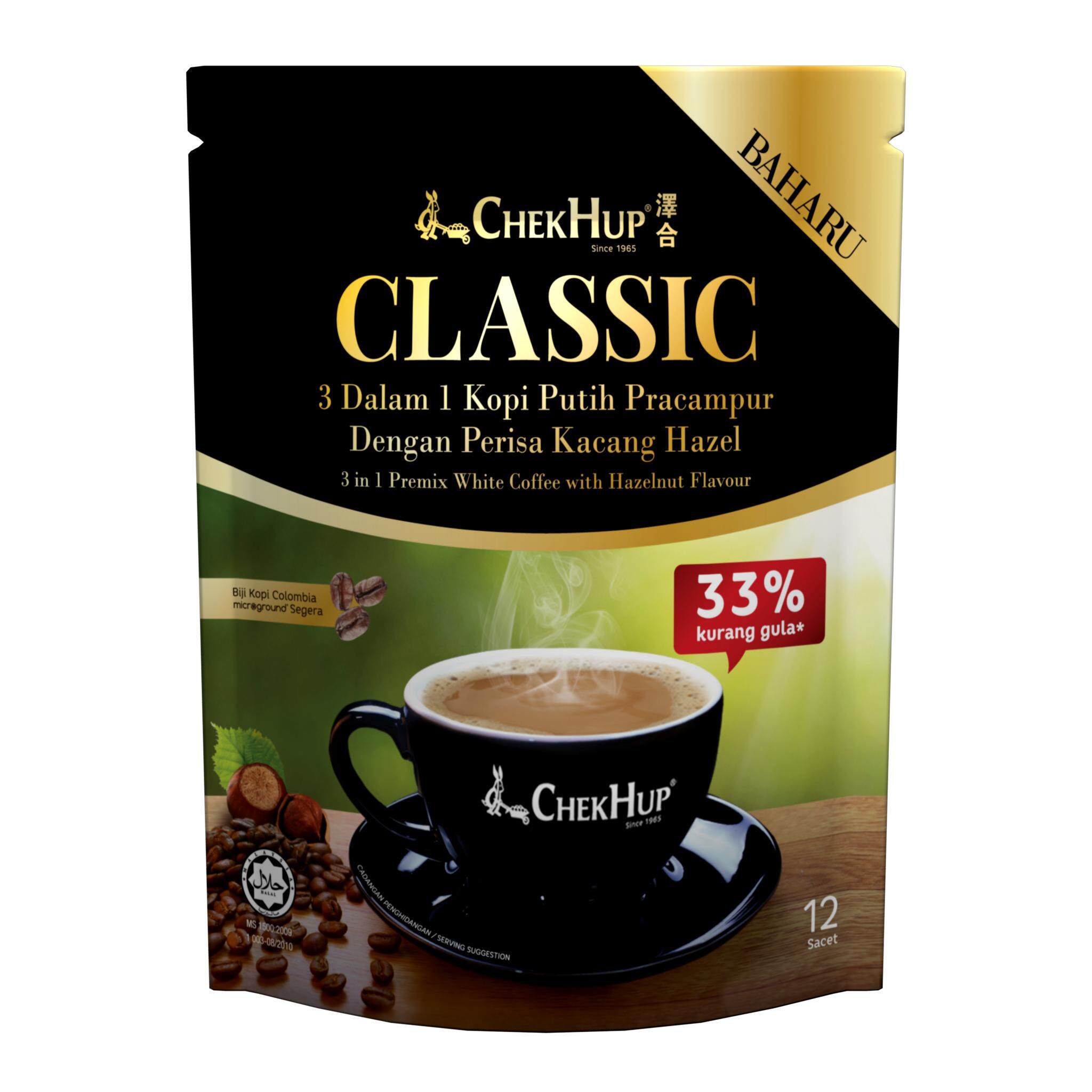 Chek Hup 3in1 Classic Colombian White Coffee 37g x 12s [Combo Set of 2]