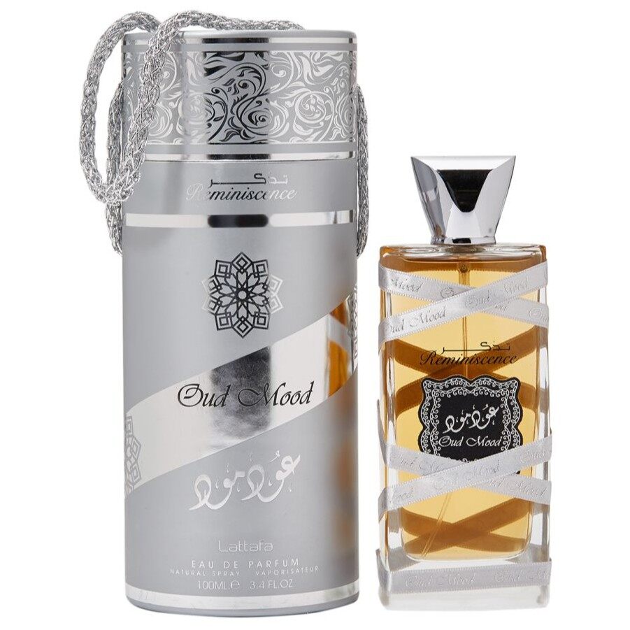 [ Classic Arab Original ] Oud mood EDP Silver perfume original 100% Original Lattafa 3D Sticker