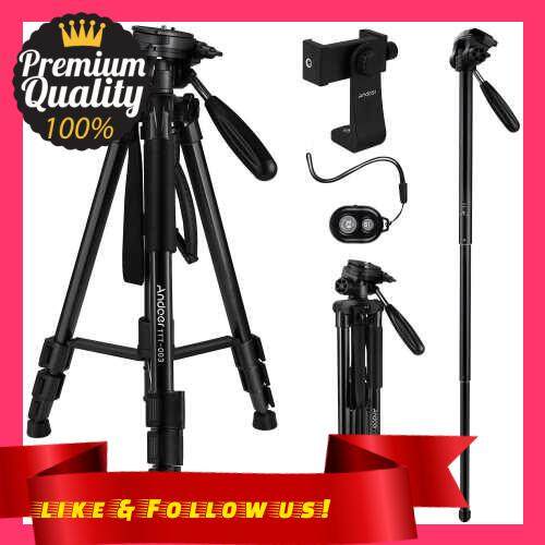 People's Choice Andoer TTT-03 2-in-1 Photography Tripod Monopod Stand Aluminium Alloy 3-Way Swivel P