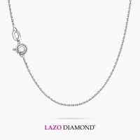 LAZO DIAMOND 375/9K White Gold Delicate Link Chain Necklace