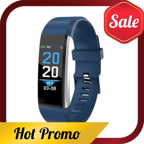 0.96-inch Touchscreen Smart Bracelet Sports Watch Waterproof Support Movement Track Heart Rate Blood Oxygen Monitor Information Push Blue (Blue)