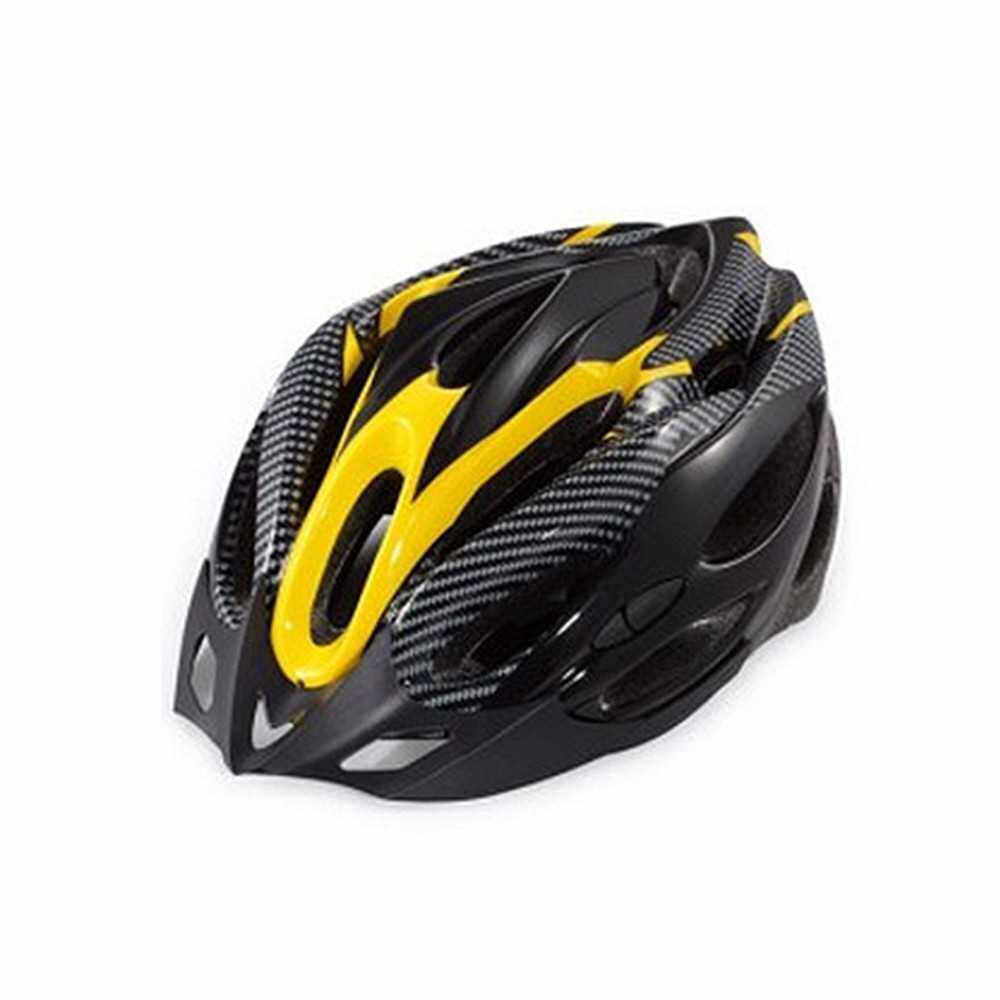 Adjustable Size Mountain Cycling Helmet Bicycle Helmet Ultralight Integrally-mold Bike Helmet (Yellow)