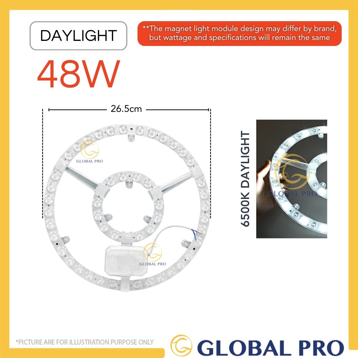 LED Magnet Module Light Ceiling Light Lampu Downlight Lampu Siling Magnetic LED Light Lampu Bilik Lampu LED Lampu Bulat