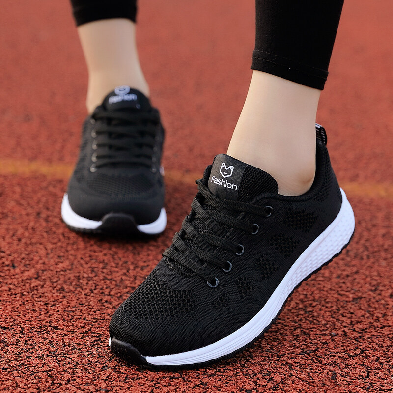Giày thể thao nữ vannike, giày chạy bộ, Giày Sneaker đi chơi vải lưới thoáng khí thời trang