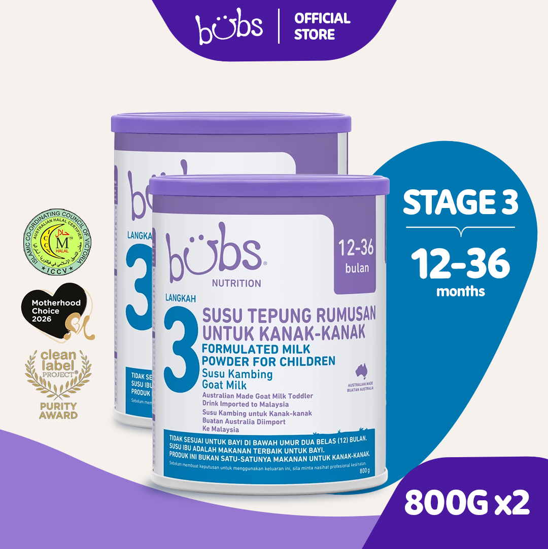 Bubs® Advanced Plus+ Goat Toddler Milk Drink Stage 3 800g (12-36 months) x2
