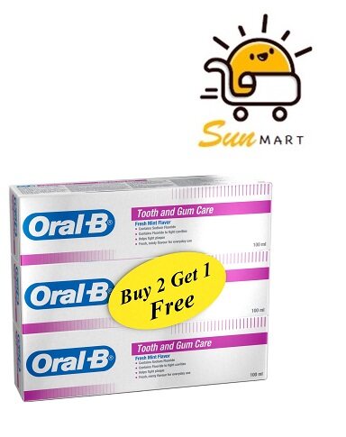 ORAL-B TOOTH AND GUM CARE FRESH MINT FLAVOR BUY2GET1FREE