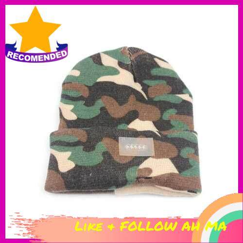 Best Selling Multi-purpose Ultra Bright 5 LED Winter Warm Beanie Cap (Camouflage)