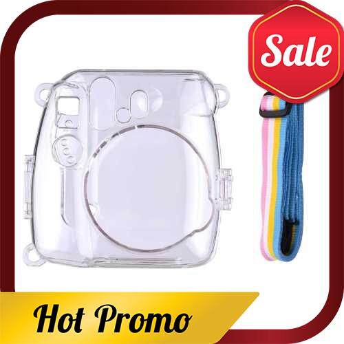 Instant Camera Transparent Protection Case with Rainbow Lanyard Replacement for Fujifilm Instax Mini 8/9 (3)